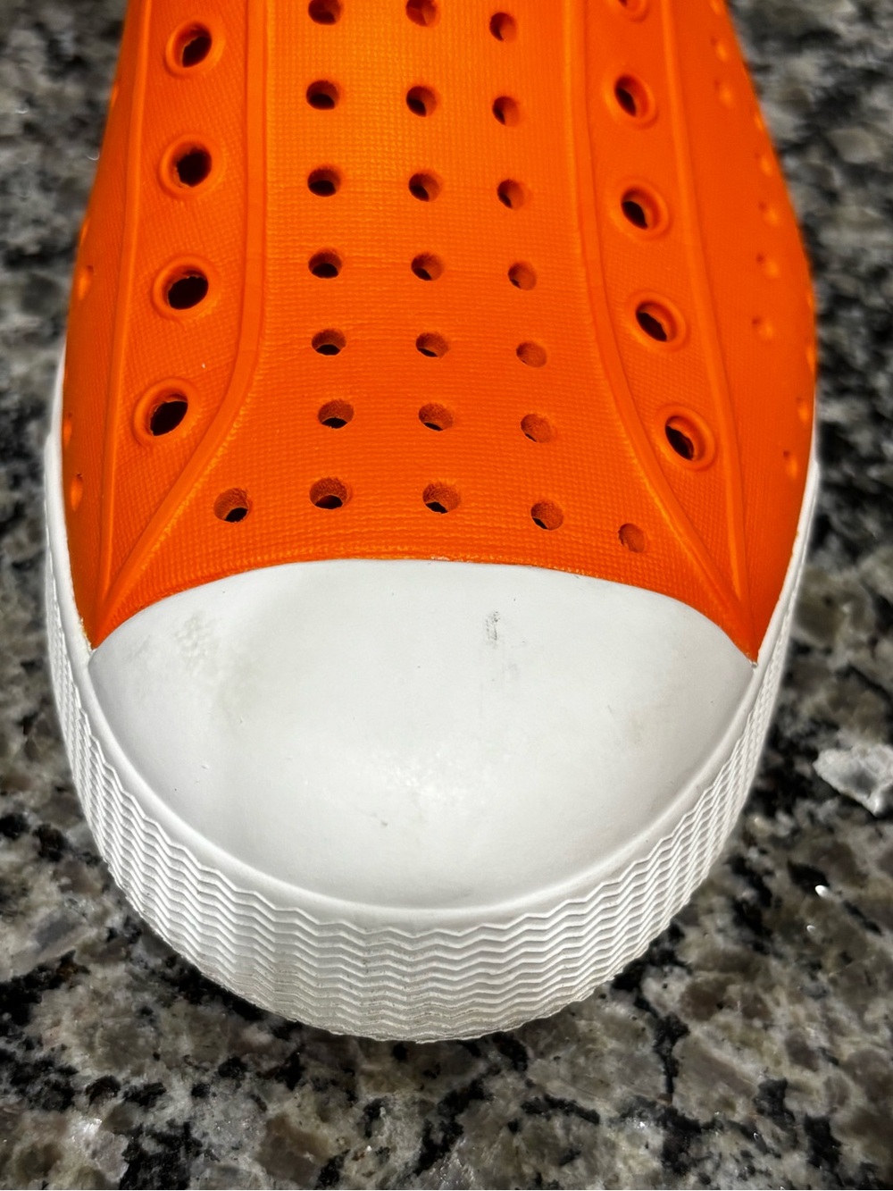Native Junior Unisex Orange Waterproof Sneakers Size 4 - Picture 8 of 11